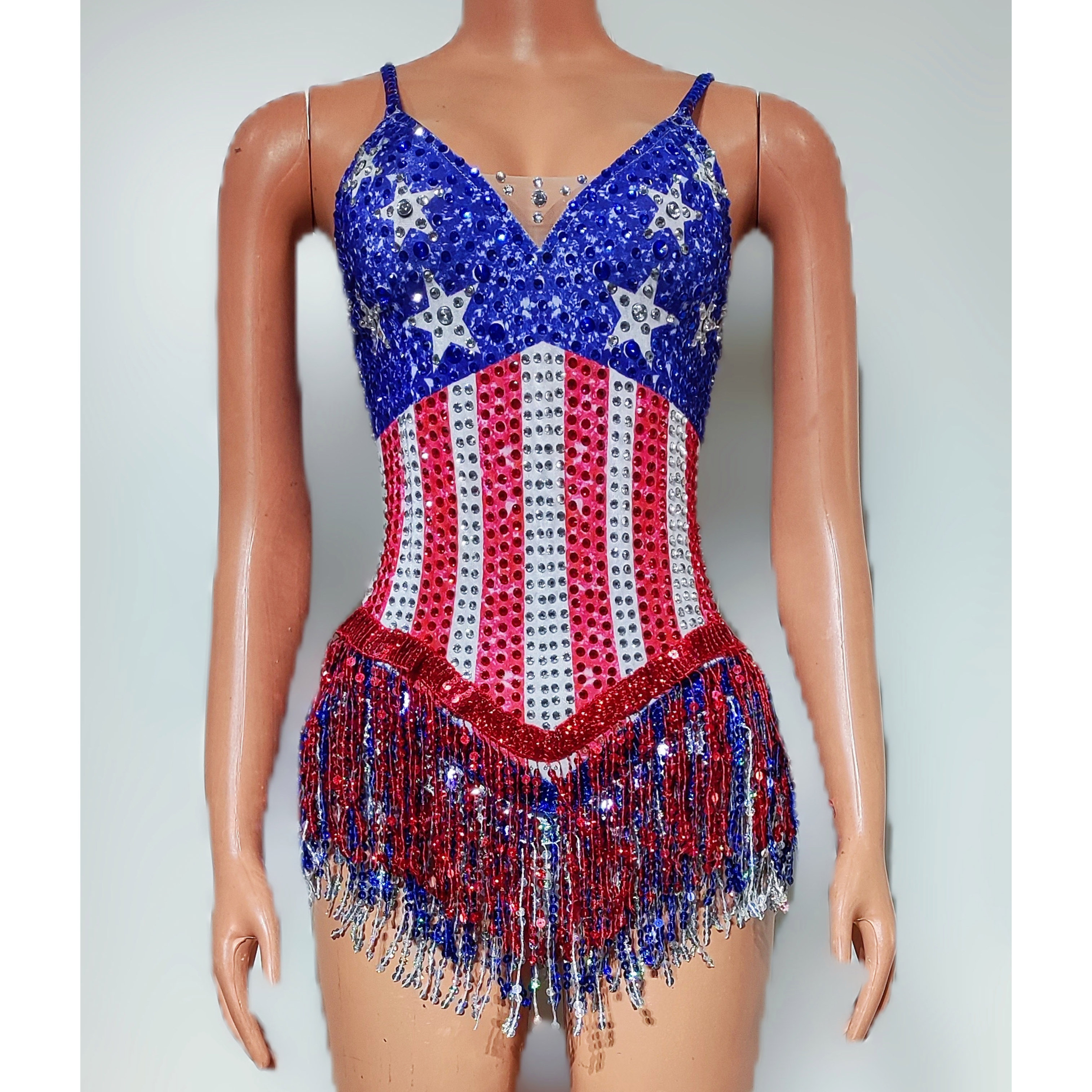 Dance Singer Costume Bar Night – Rhinestone Banding Trim recenzja i cena