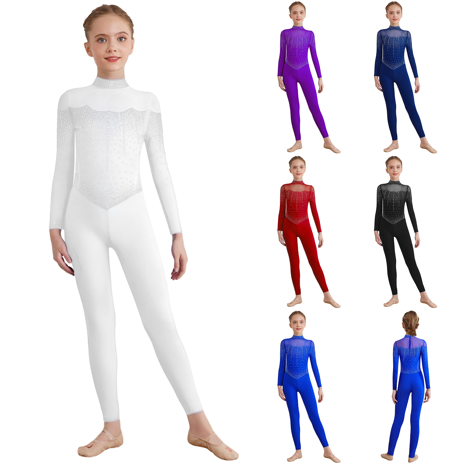 6-16Y Girls Figure Skating Dan – Rhinestone Banding Trim recenzja i cena