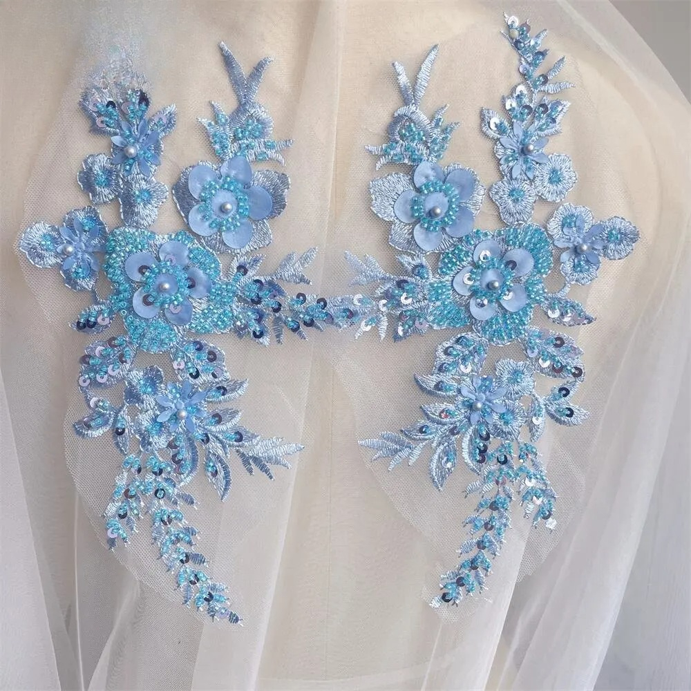 2PCS/1Pair New 12 Colors Sequi – Applique Patch Flower recenzja i cena
