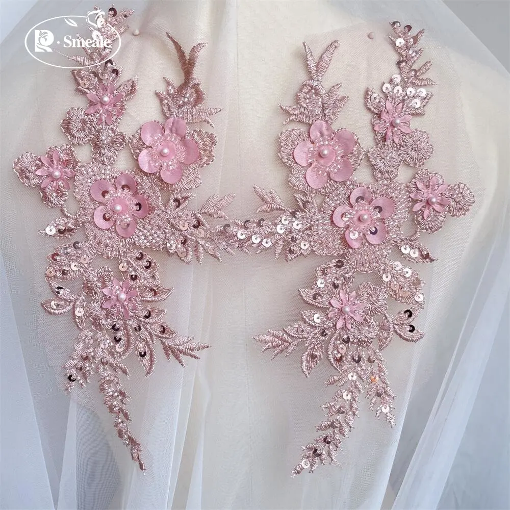 2PCS/1Pair New 12 Colors Sequi – Applique Patch Flower recenzja i cena