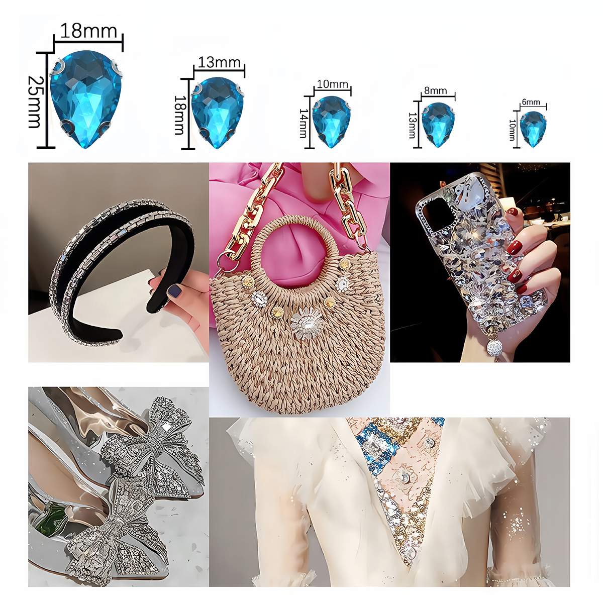 Water Drop Crystal Glass Rhine – Sew On Rhinestone recenzja i cena