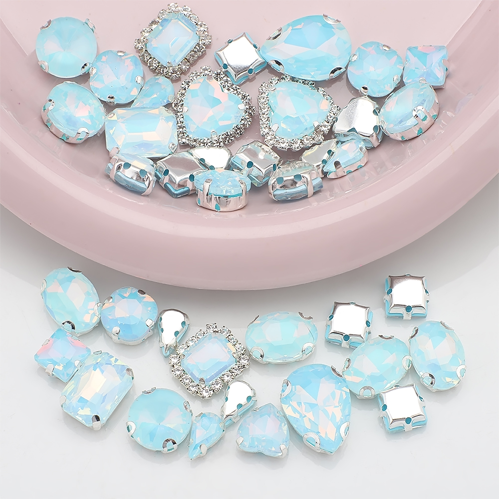 40pcs/bag Mix Shape Opal Glass – Sew On Rhinestone recenzja i cena