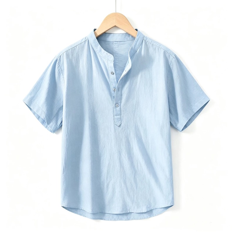 Men Cotton Linen Short-Sleeve  – Embellish Knit recenzja i cena