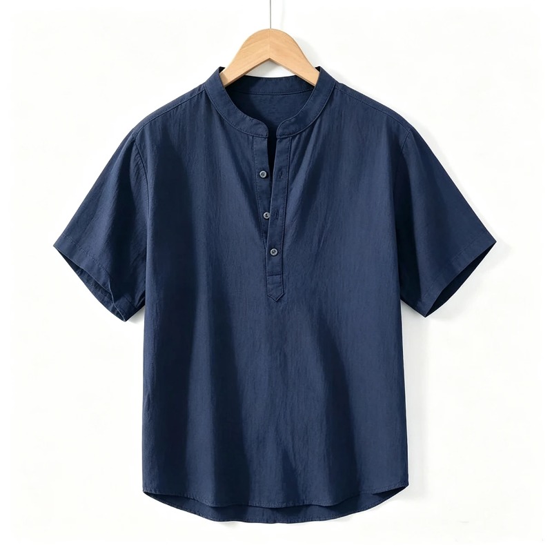 Men Cotton Linen Short-Sleeve  – Embellish Knit recenzja i cena