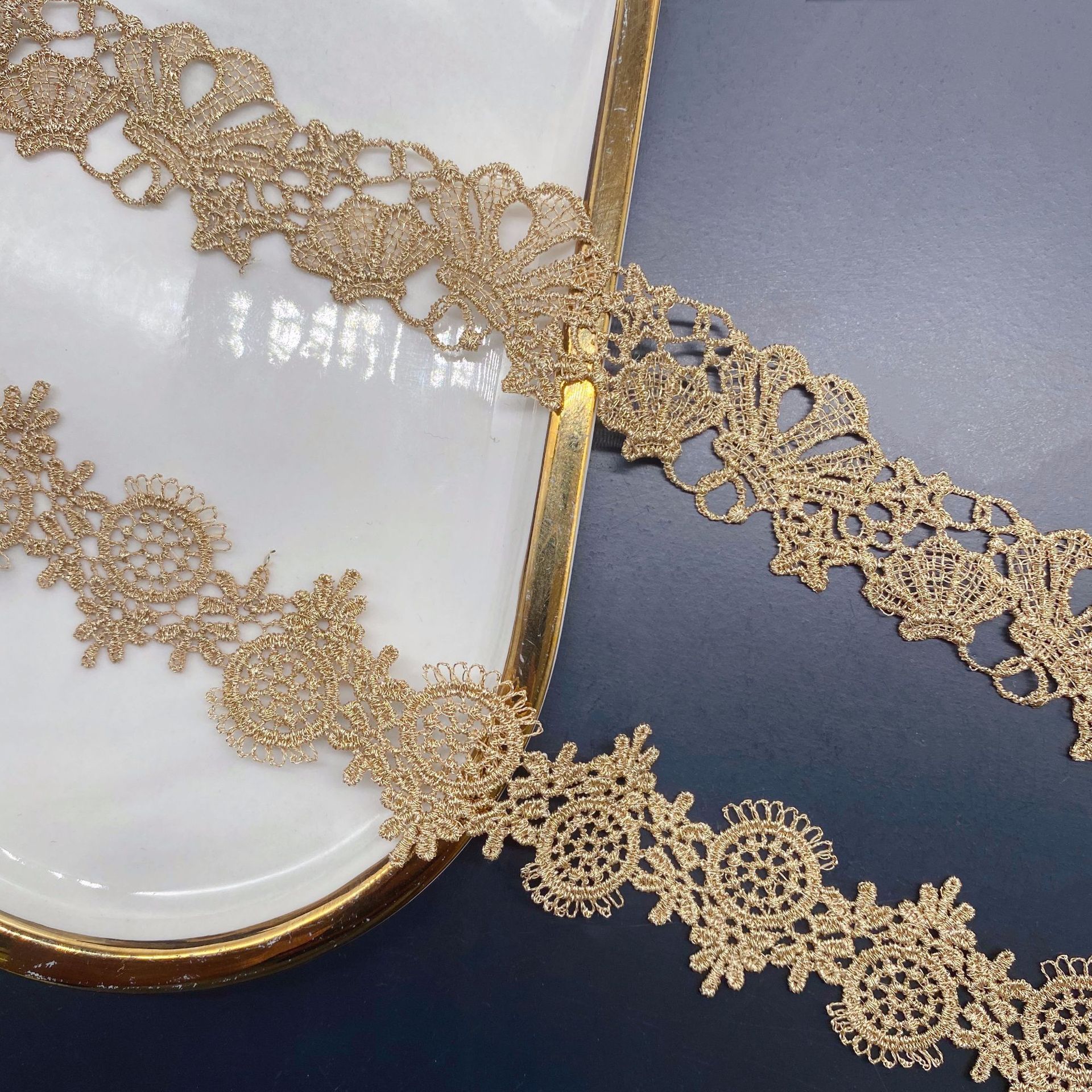 2yards Golden Embroidered Love – Lace Ribbon Trim recenzja i cena