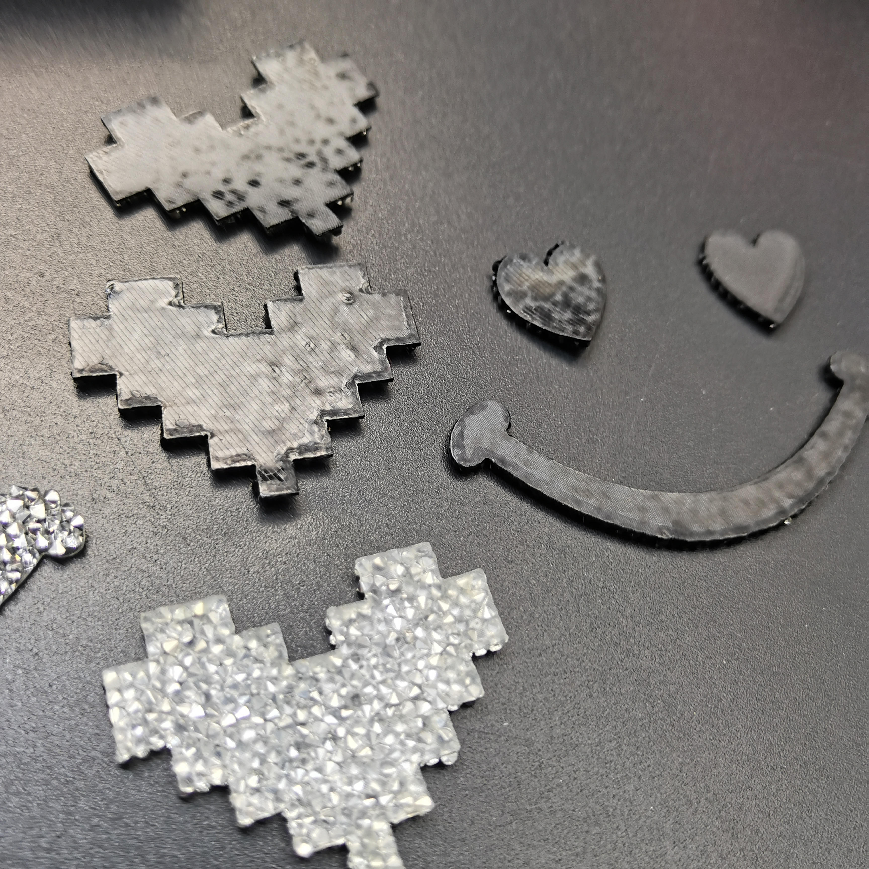 New 3colors Glitter Heart Smil – Hotfix Rhinestone Sheet recenzja i cena