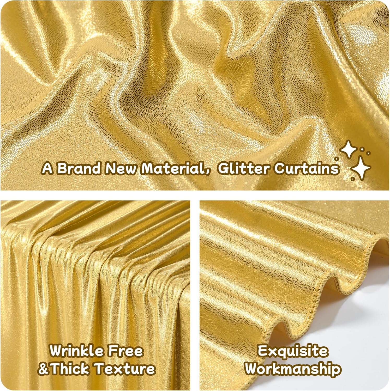 2.3x7FT Wrinkle Free Glitter 1 – Sequin Fabric Panel recenzja i cena