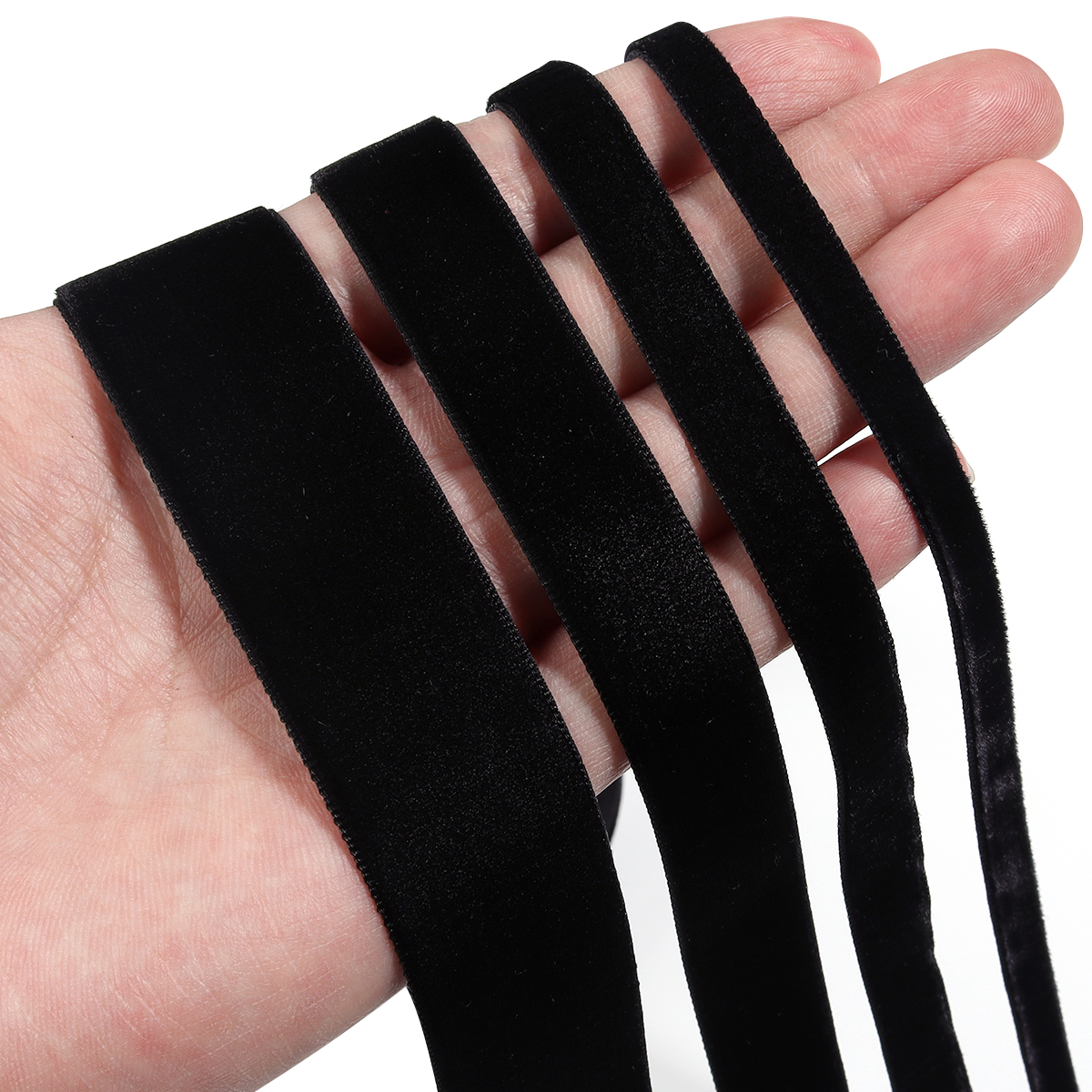 5-10Yards Black Velvet Ribbon  – Velvet Ribbon Roll recenzja i cena
