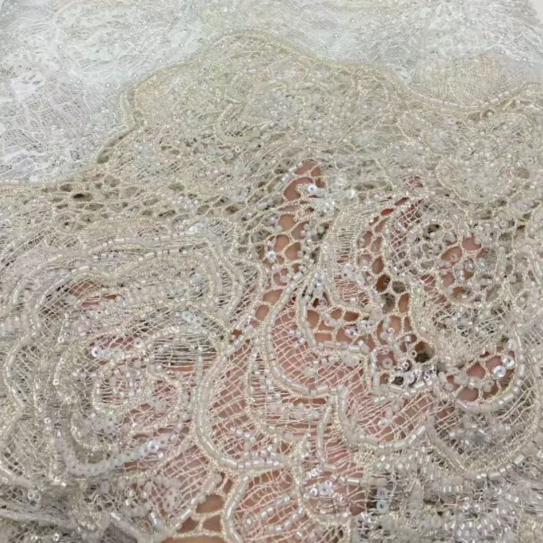 Lastest African French Floral  – Beaded Trim Fringe recenzja i cena