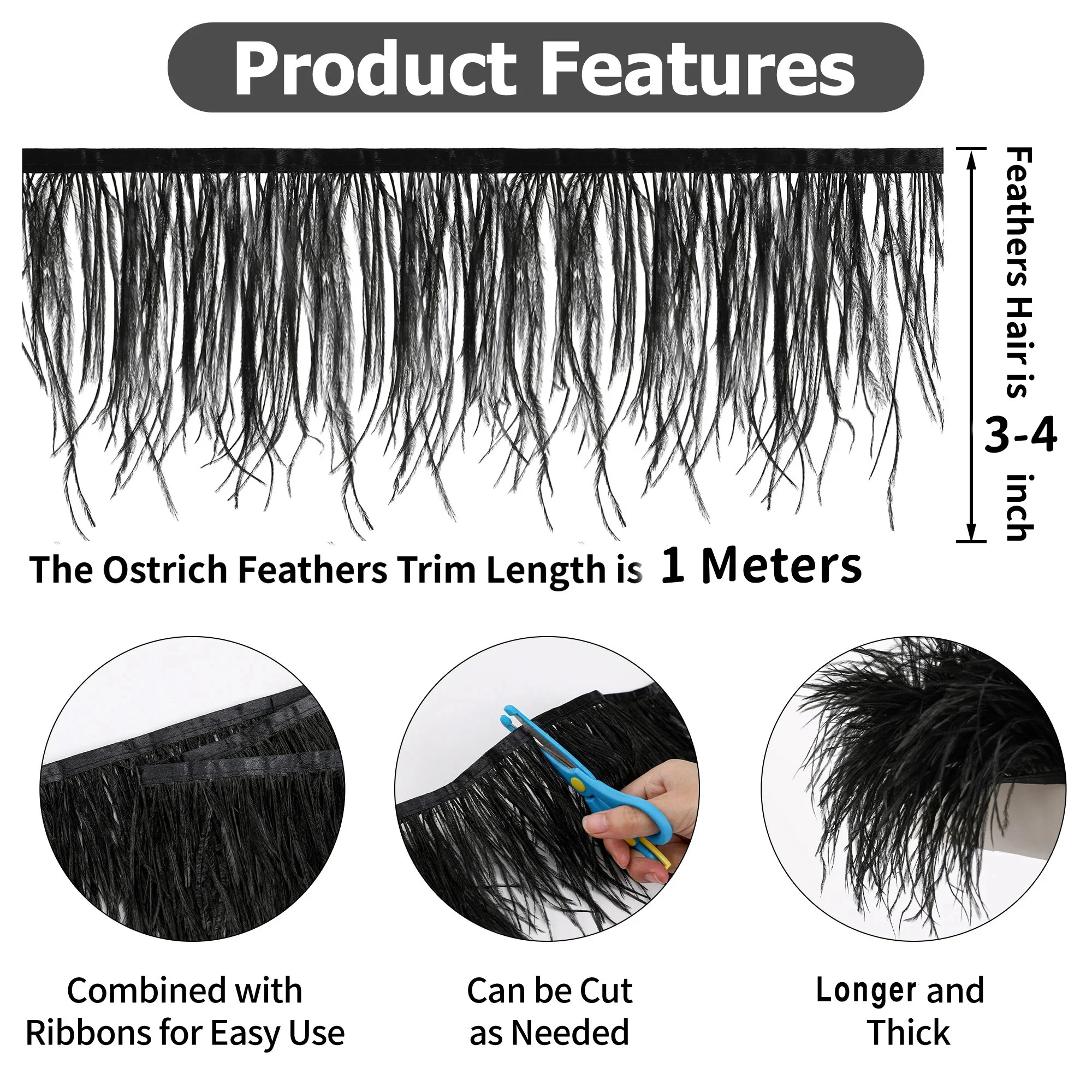 1/10M Natural Plume Black Ostr – Feather Trim Marabou recenzja i cena