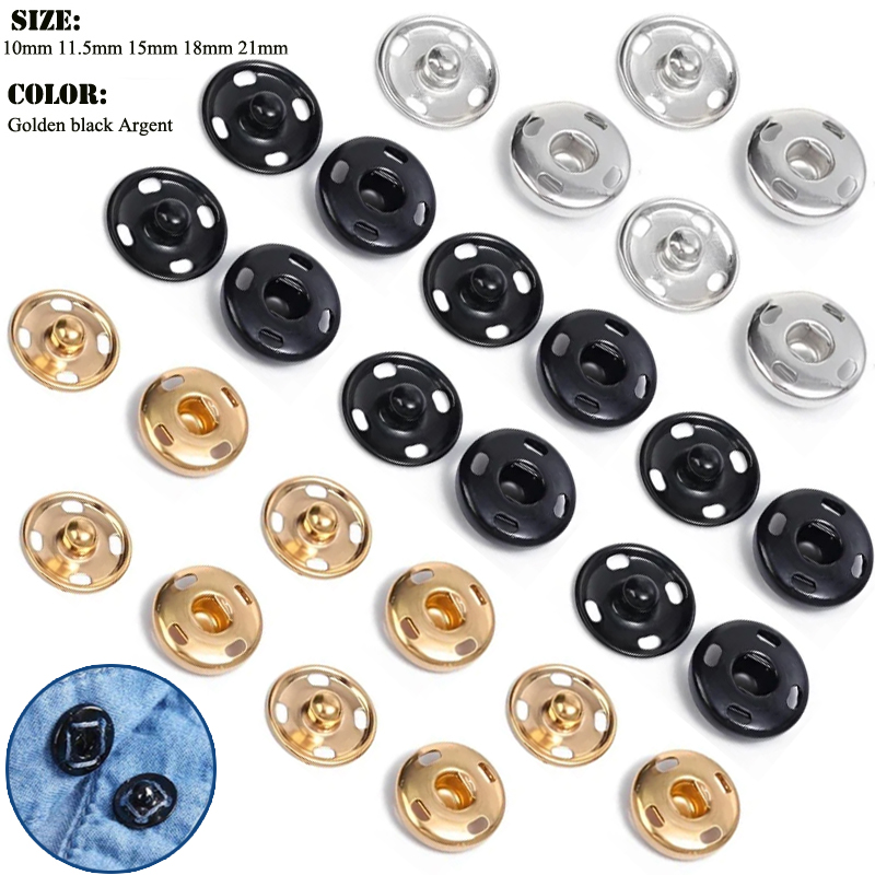 10/50 Set 8-10mm Metal Sew-on  – Iron On Stud Set recenzja i cena