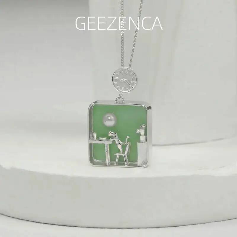 GEEZENCA 925 Sterling Silver G – Pearl Trim Chain recenzja i cena