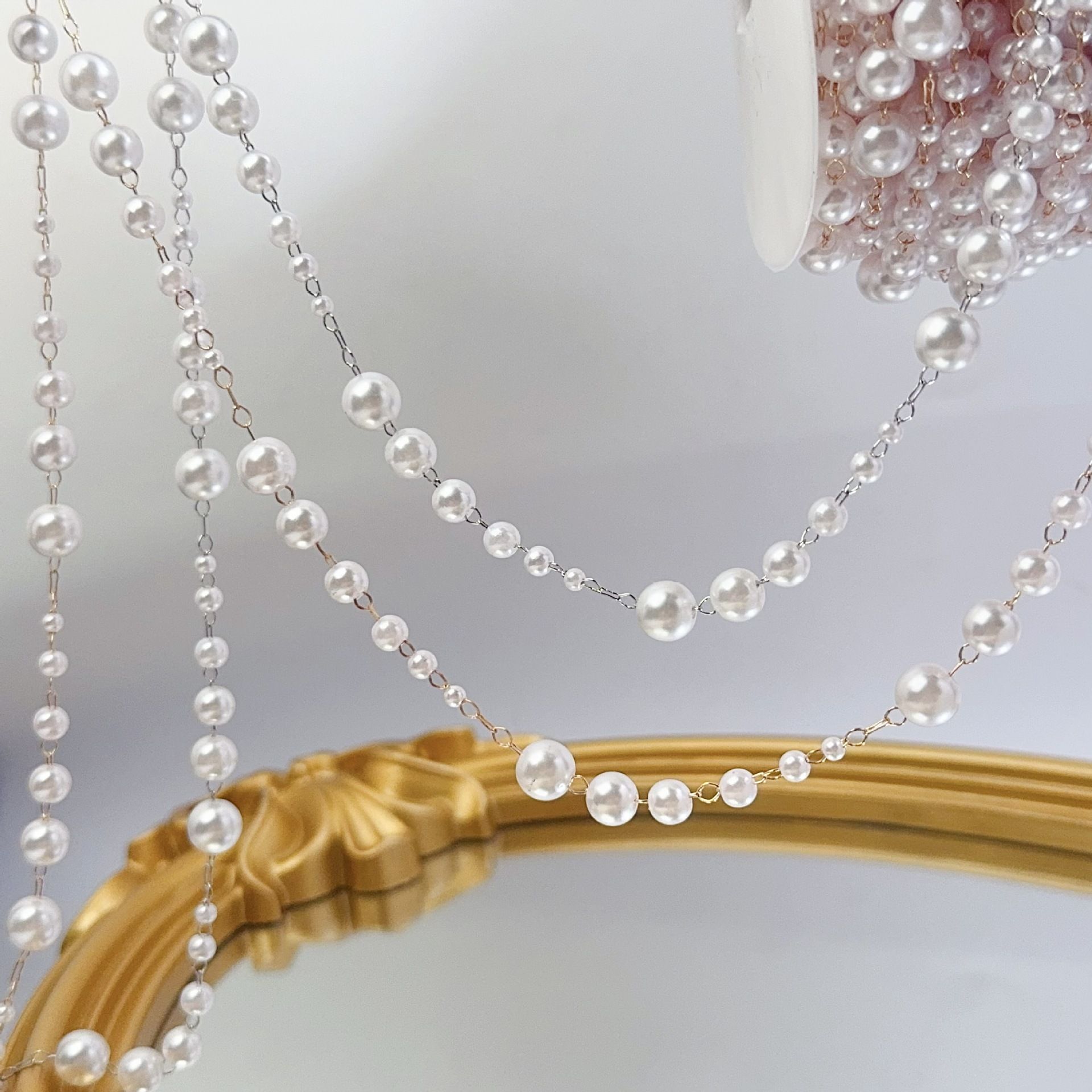 3-8mm Pearl Copper Chain, Anci – Beaded Trim Fringe recenzja i cena