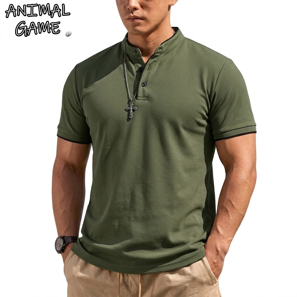 Summer Short Sleeve Henley Shi – Embellish Knit recenzja i cena