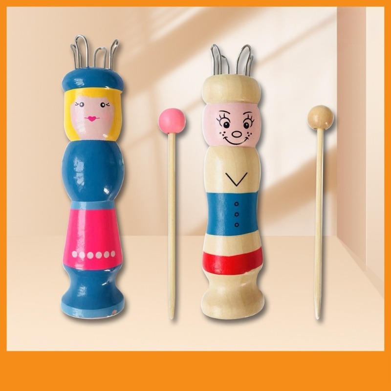 Wooden Doll French Knitter Kid – Pom Pom Maker Tool recenzja i cena