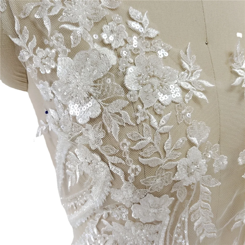 New Beaded Sequins Lace Mirror – Applique Patch Flower recenzja i cena