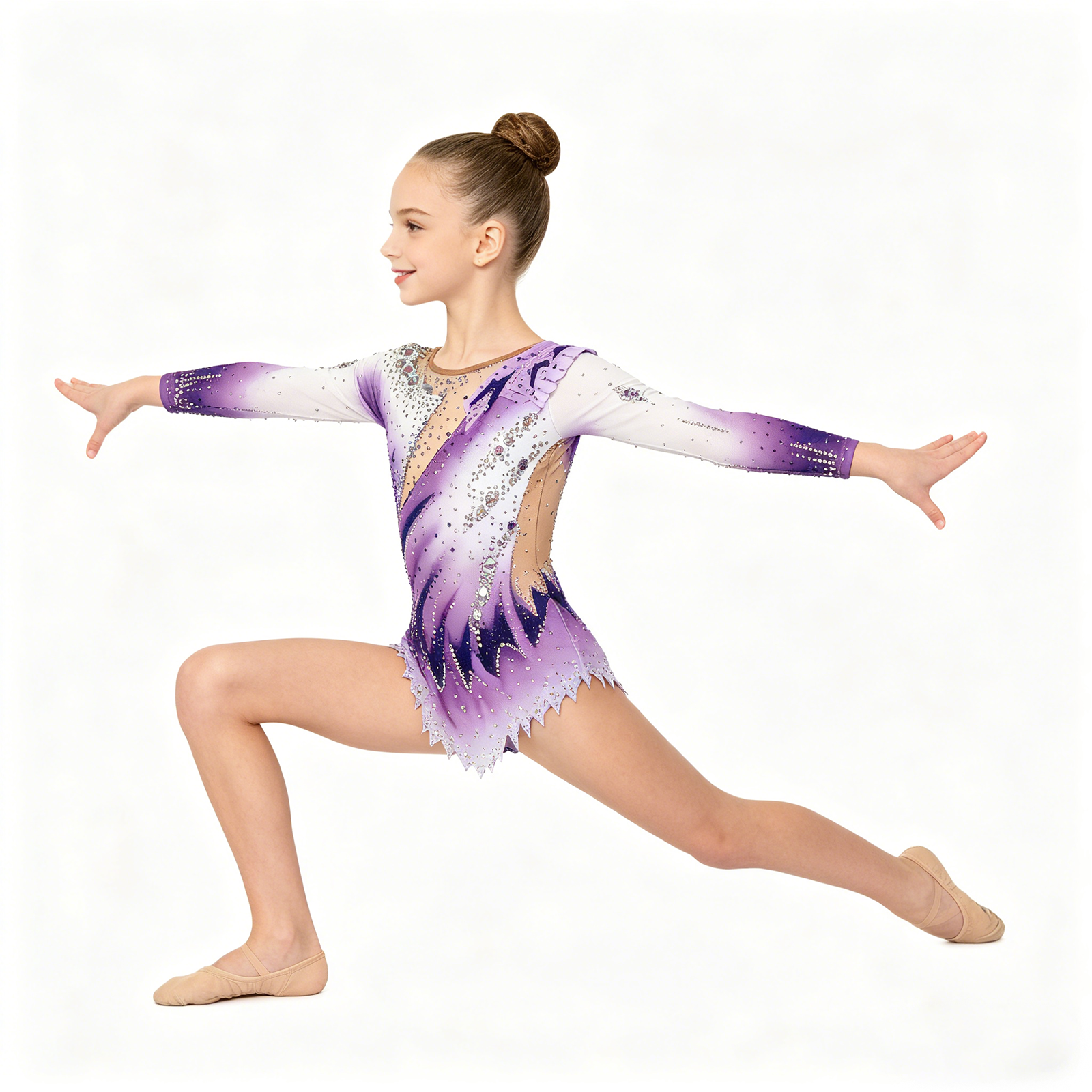 Girls Purple Ombre Luxury Rhyt – Rhinestone Banding Trim recenzja i cena