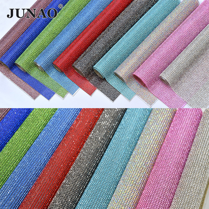 JUNAO 24x40cm Light Peach Self – Hotfix Rhinestone Sheet recenzja i cena
