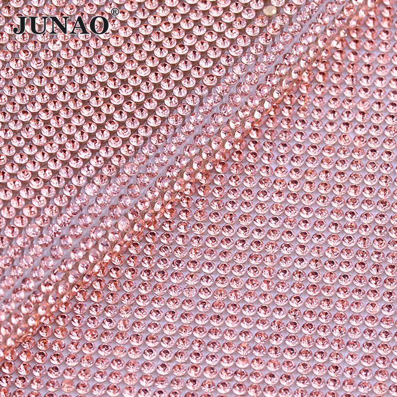 JUNAO 24x40cm Light Peach Self – Hotfix Rhinestone Sheet recenzja i cena