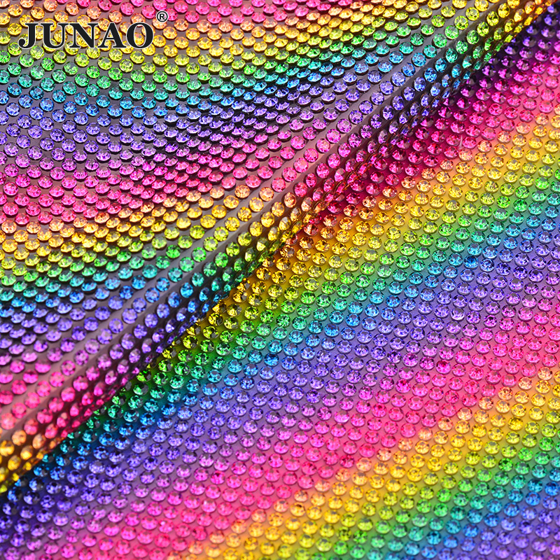 JUNAO 24x40cm Light Peach Self – Hotfix Rhinestone Sheet recenzja i cena