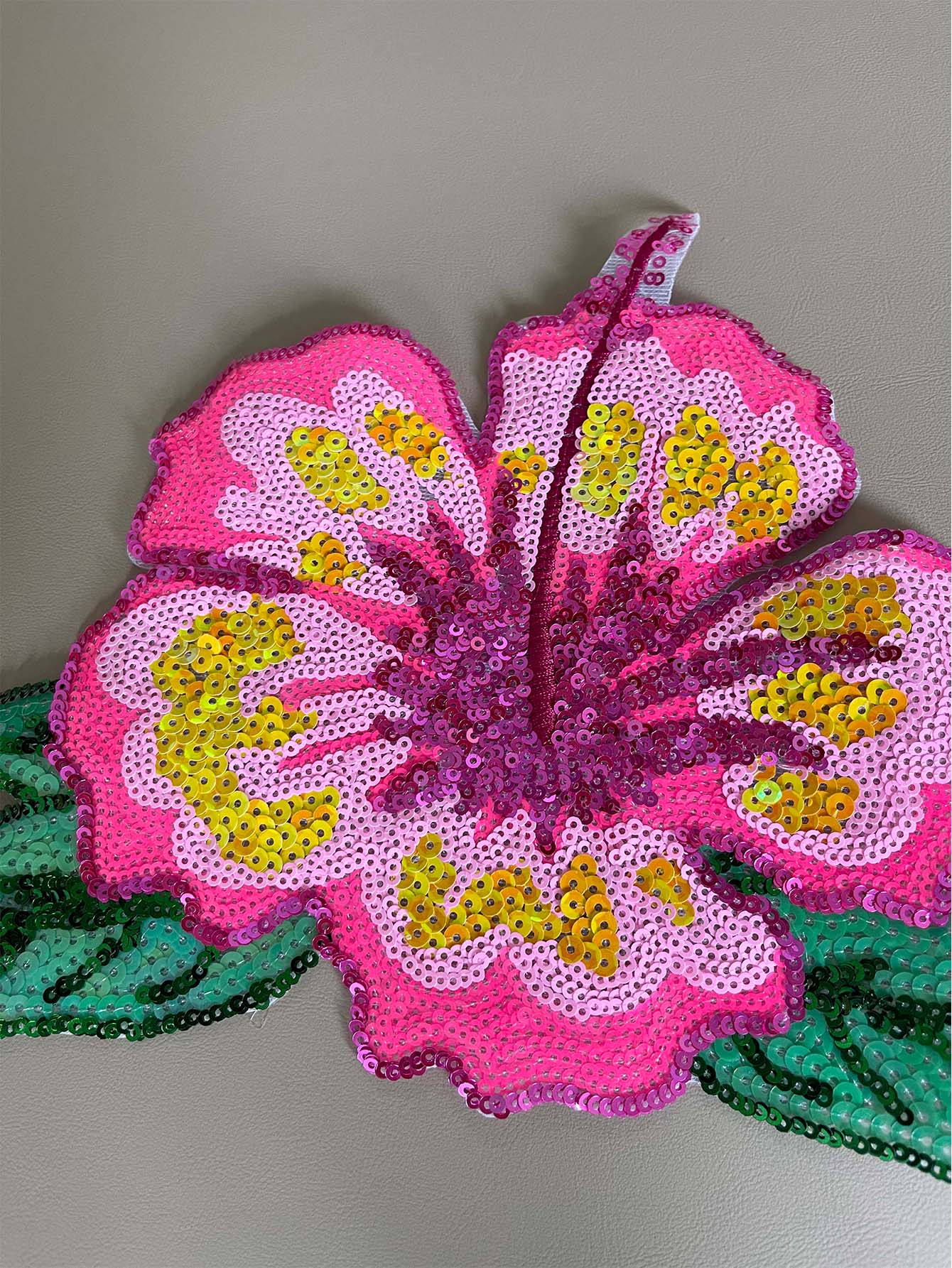 1 Piece 26CM Shining Pink Sequ – Applique Patch Flower recenzja i cena
