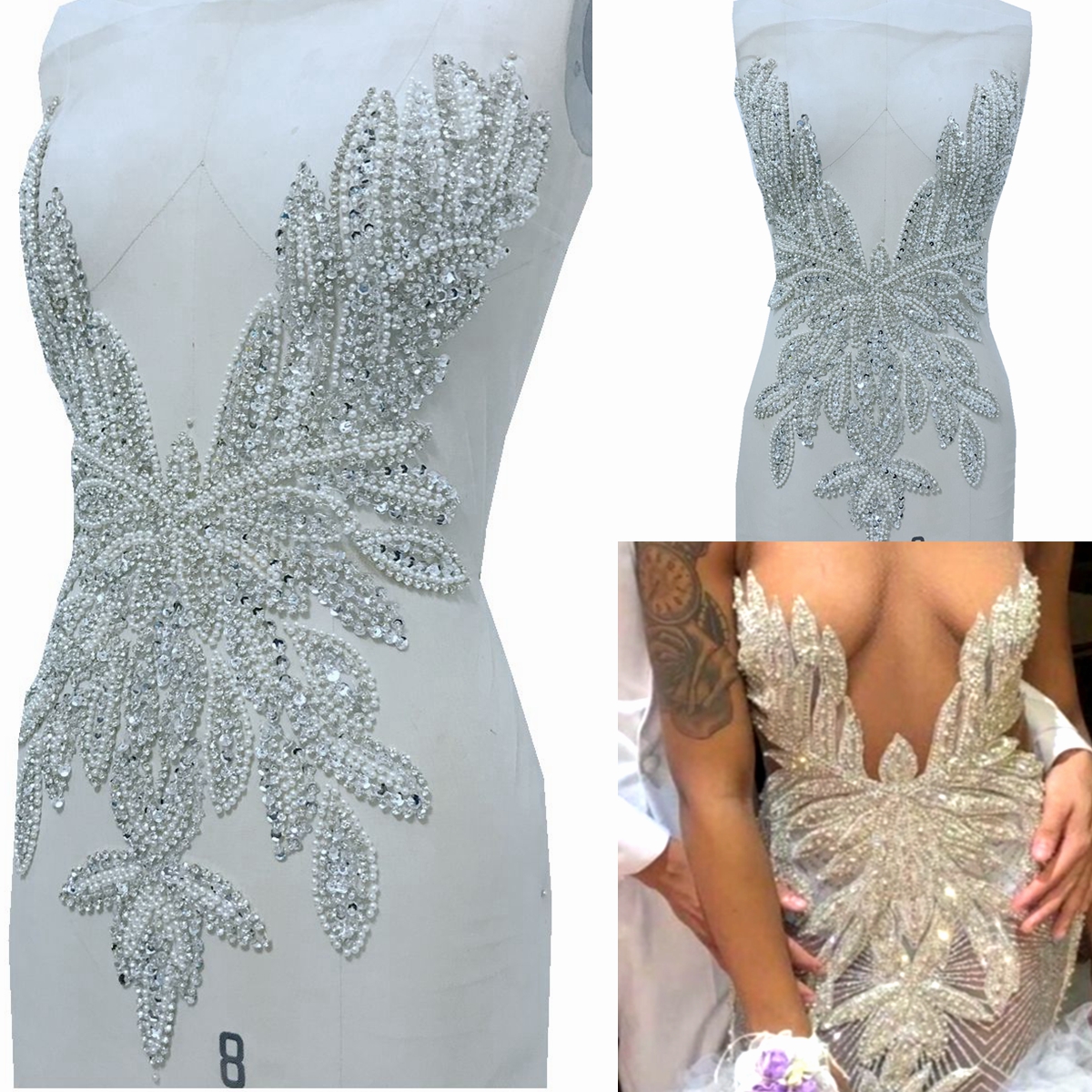 Luxury Beading Mesh Pearls Cry – Crystal Mesh Fabric recenzja i cena