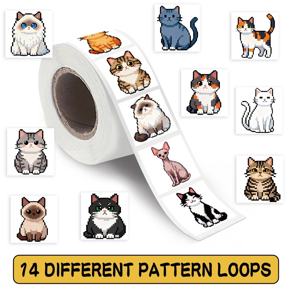 500 Pcs/Roll Cute Pixel Cat St – Craft Embellishment World recenzja i cena