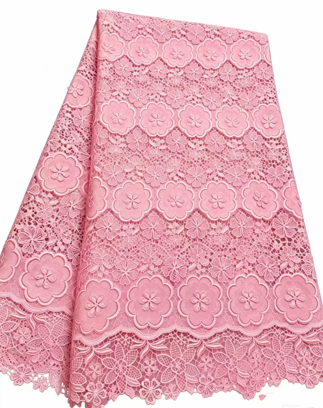 African Guipure Cord Lace Fabr – Sew On Rhinestone recenzja i cena