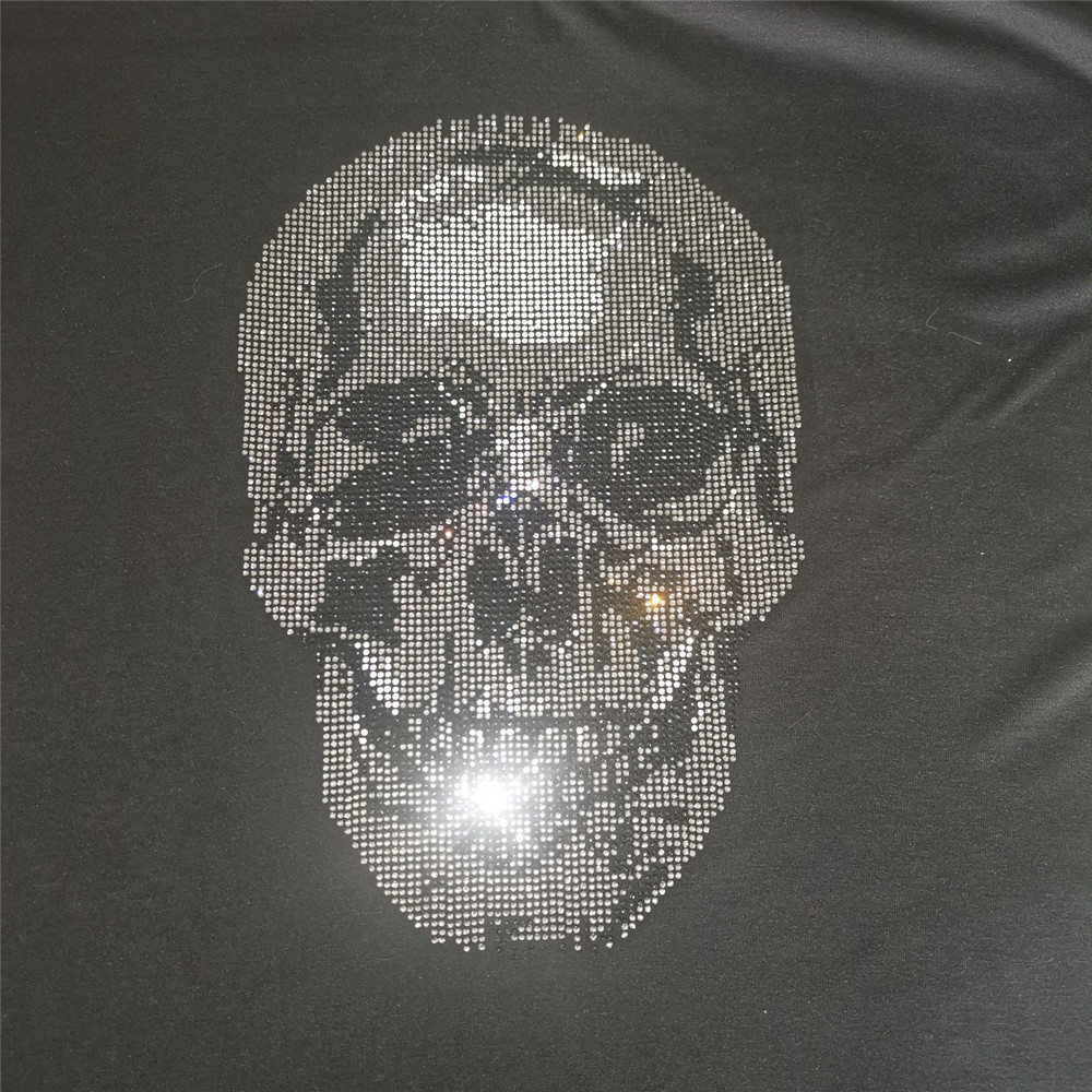 Skull Patch,Iron On Transfers  – Hotfix Rhinestone Sheet recenzja i cena