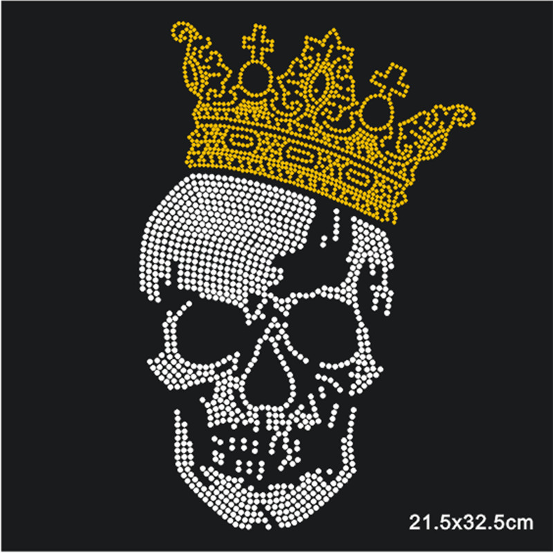Skull Patch,Iron On Transfers  – Hotfix Rhinestone Sheet recenzja i cena