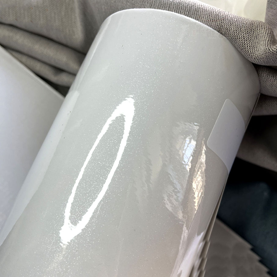 50cm*600cm High Glossy White G – Glitter Vinyl Roll recenzja i cena