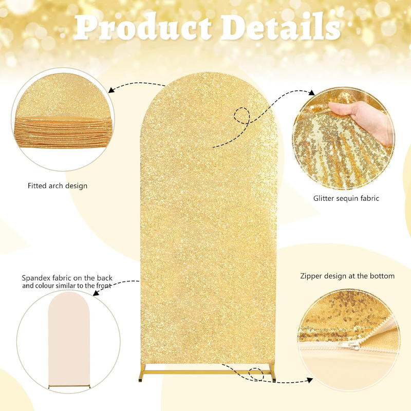 4 Colors 7 Sizes Sequin Arch F – Sequin Fabric Panel recenzja i cena