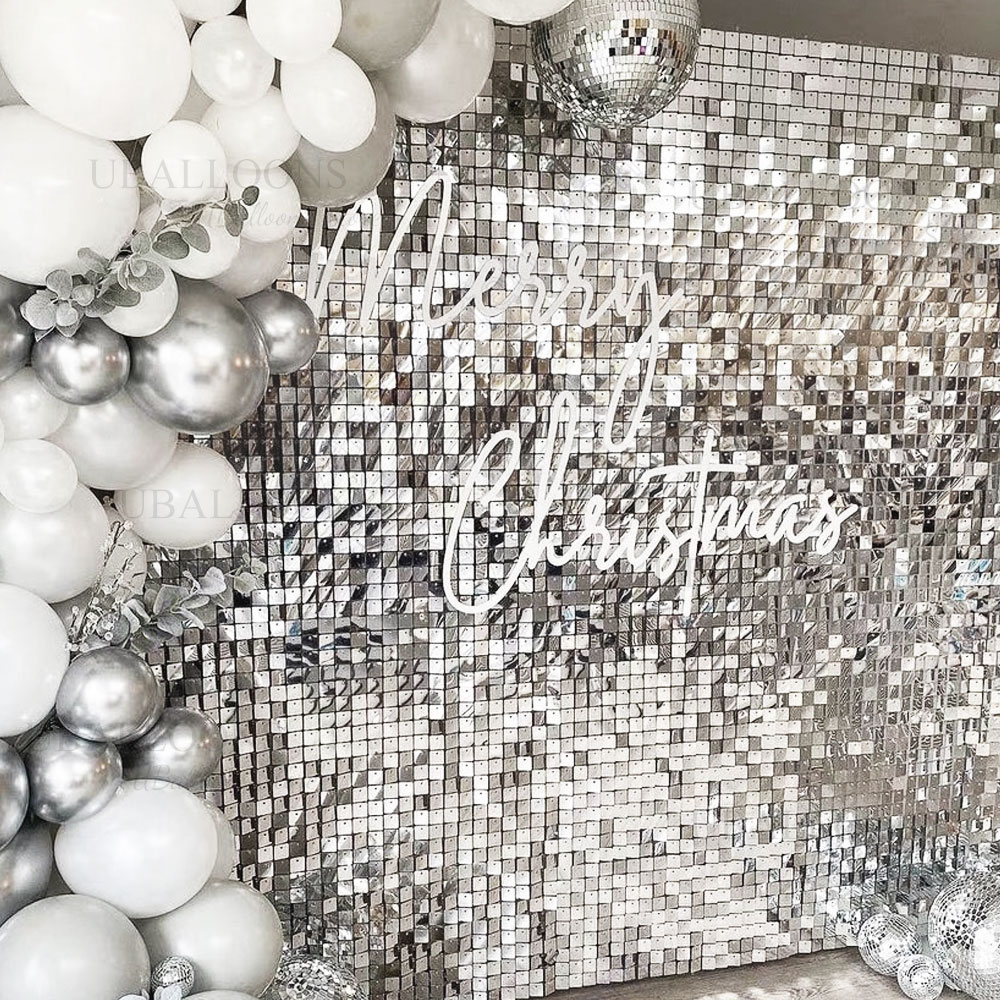 Silver Sequin Wall Backdrop Pa – Sequin Fabric Panel recenzja i cena