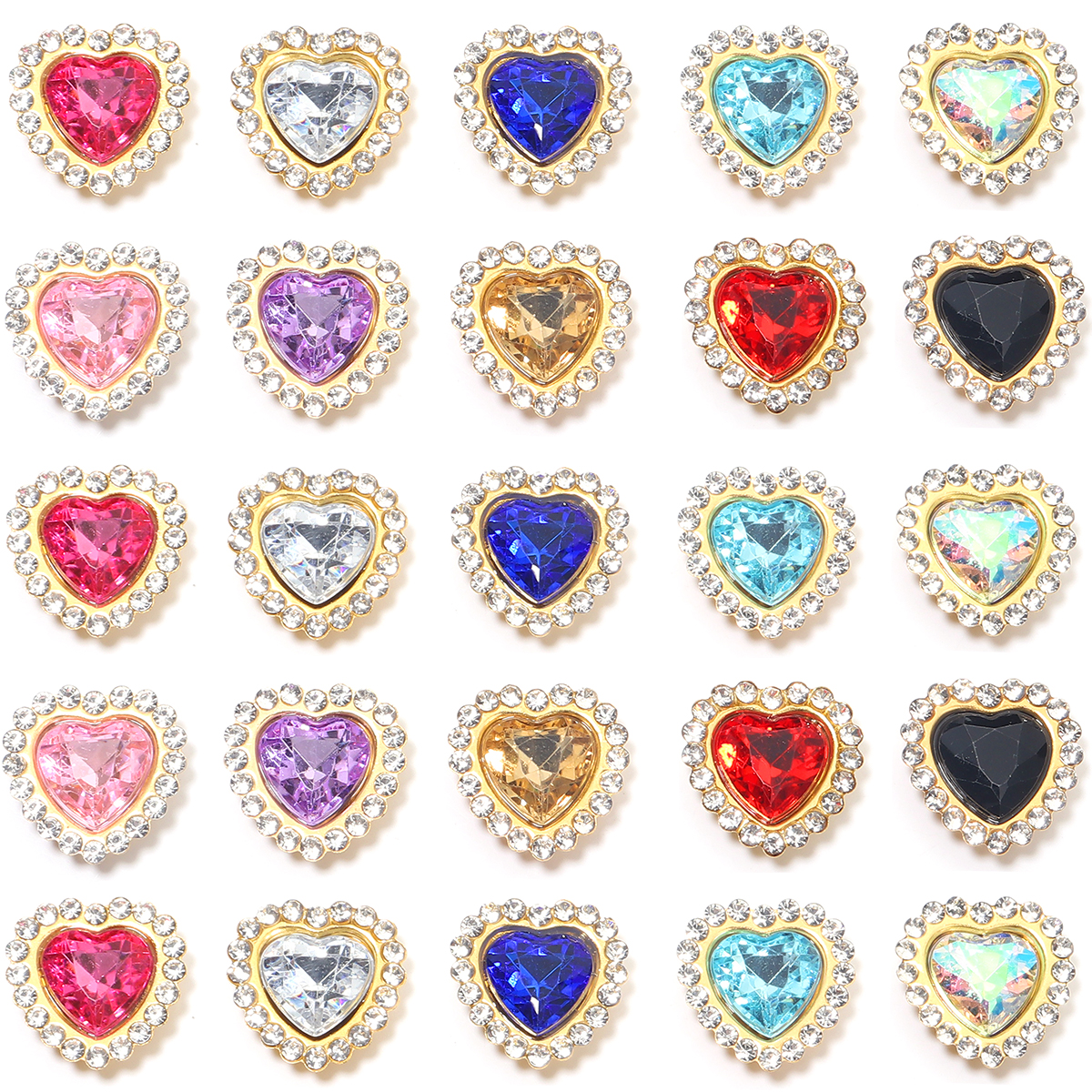 20Pcs Love Heart Acrylic Rhine – Sew On Rhinestone recenzja i cena