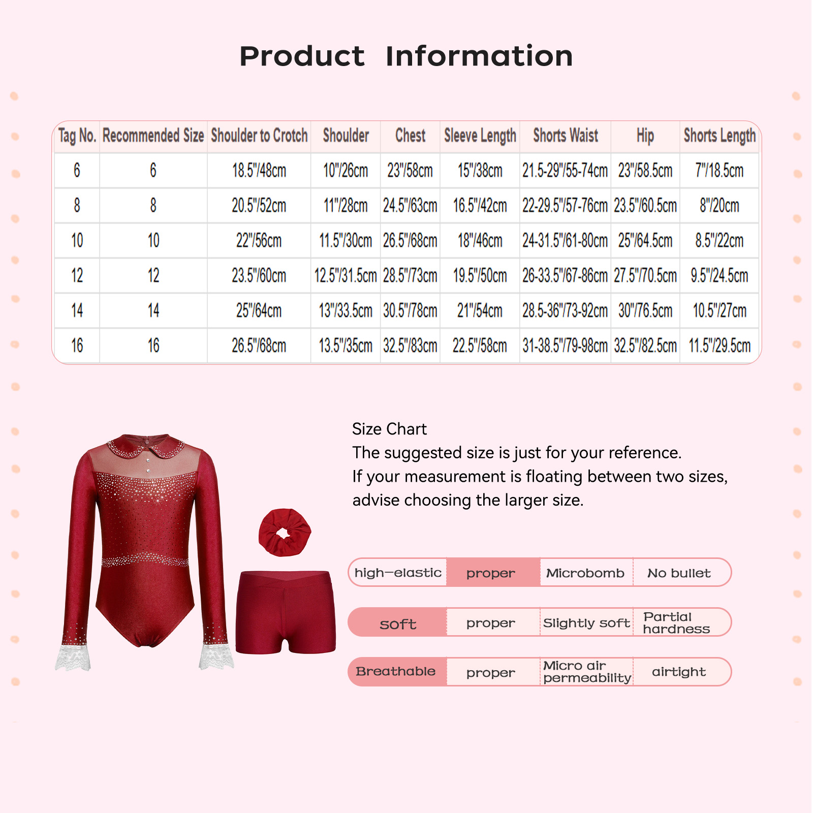 Girls Skating Ballet Dance Leo – Rhinestone Banding Trim recenzja i cena