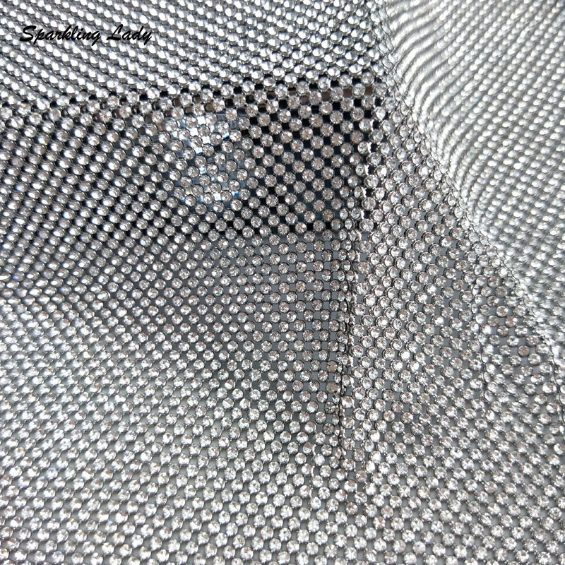 2MM Silver Crystal Mesh Fabric – Crystal Mesh Fabric recenzja i cena