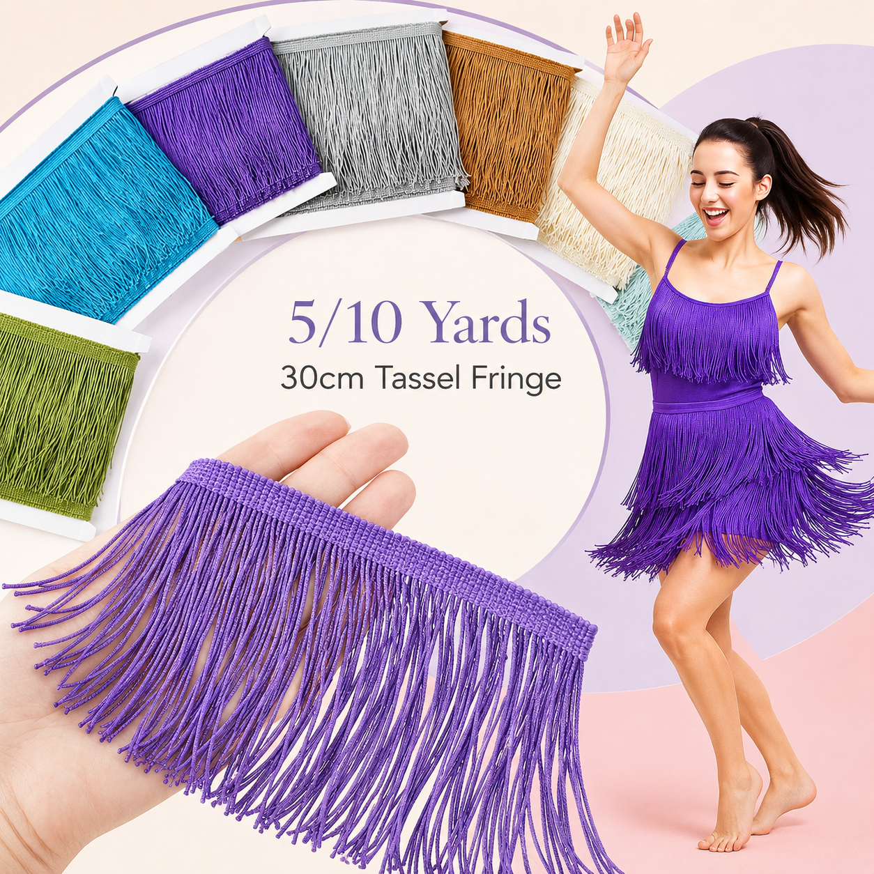 5/10Yards Meetee 30cm Long Fri – Fringe Ribbon Sewing recenzja i cena