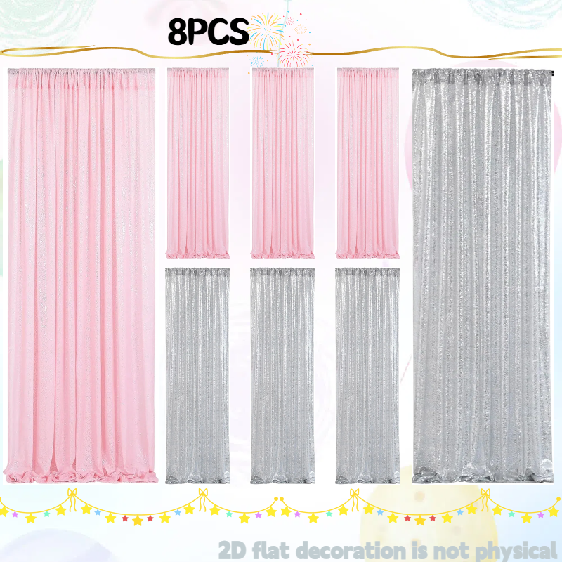 Pink&Silver Sequin Backdrop 2f – Sequin Fabric Panel recenzja i cena