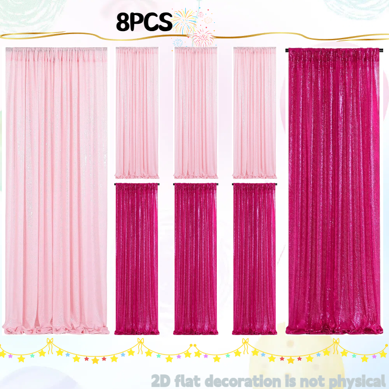 Pink&Silver Sequin Backdrop 2f – Sequin Fabric Panel recenzja i cena